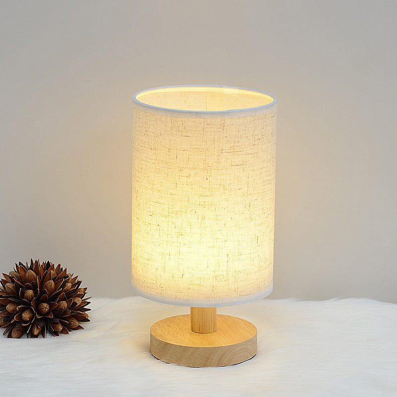 Wooden Table Lamp | Cloth Covered Lamp | Topsuper