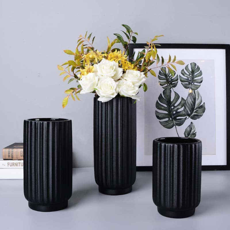 Black Ceramic Vase | Ceramic Vase Decor | Topsuper