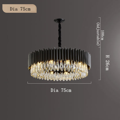Modern Simple Black Crystal Lighting