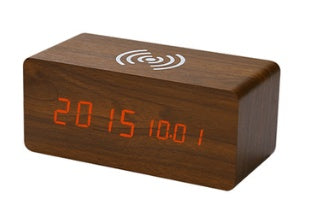 Wireless Charging Alarm Clock | Wooden Alarm Clock | Topsuper