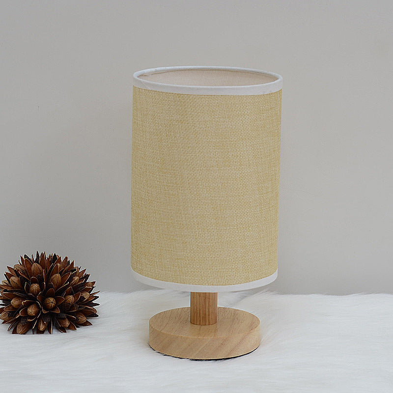 Wooden Table Lamp | Cloth Covered Lamp | Topsuper