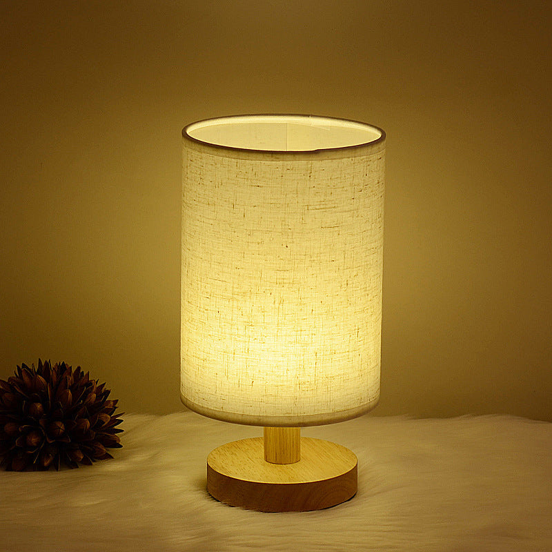 Wooden Table Lamp | Cloth Covered Lamp | Topsuper