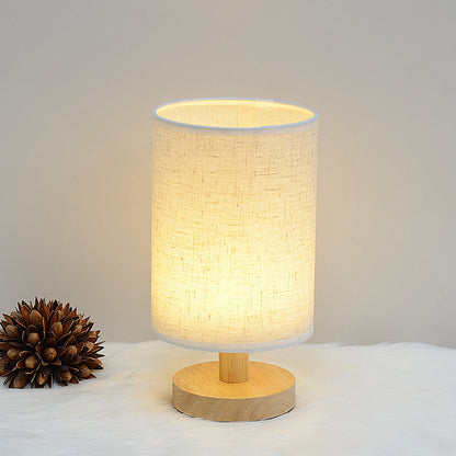 Wooden Table Lamp | Cloth Covered Lamp | Topsuper