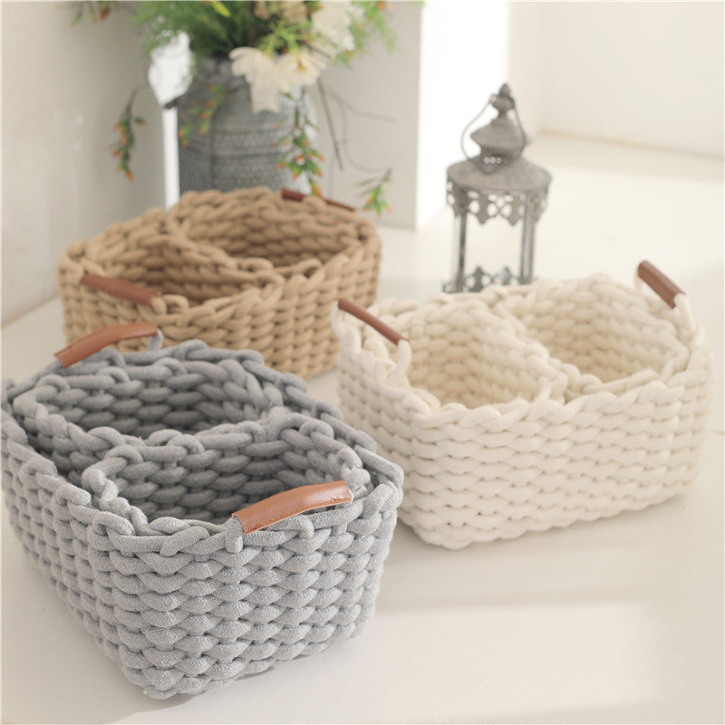 Cotton Storage Basket | Braided Storage Baskets | Topsuper