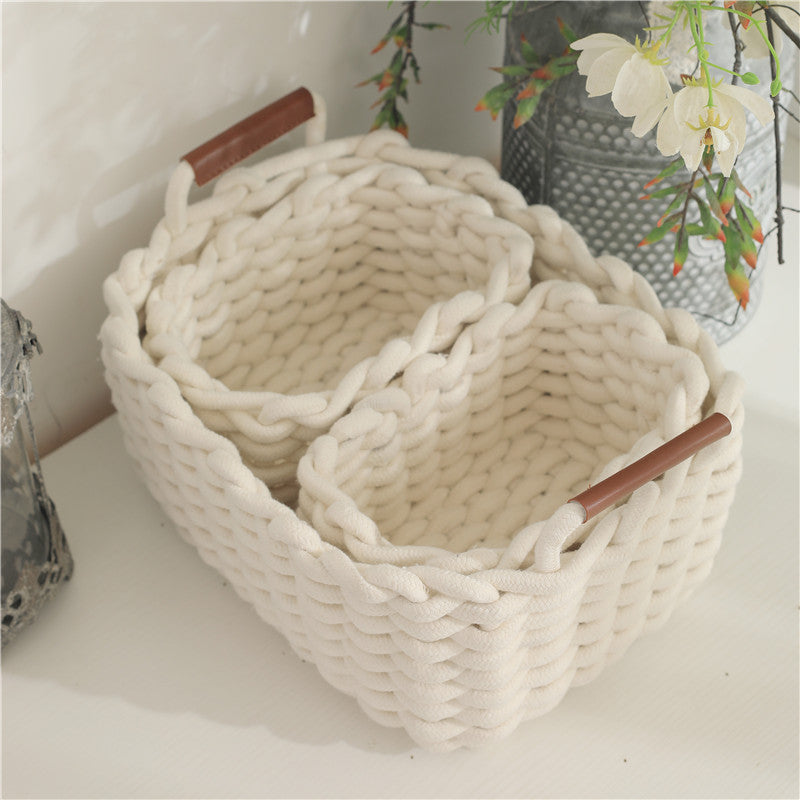 Cotton Storage Basket | Braided Storage Baskets | Topsuper