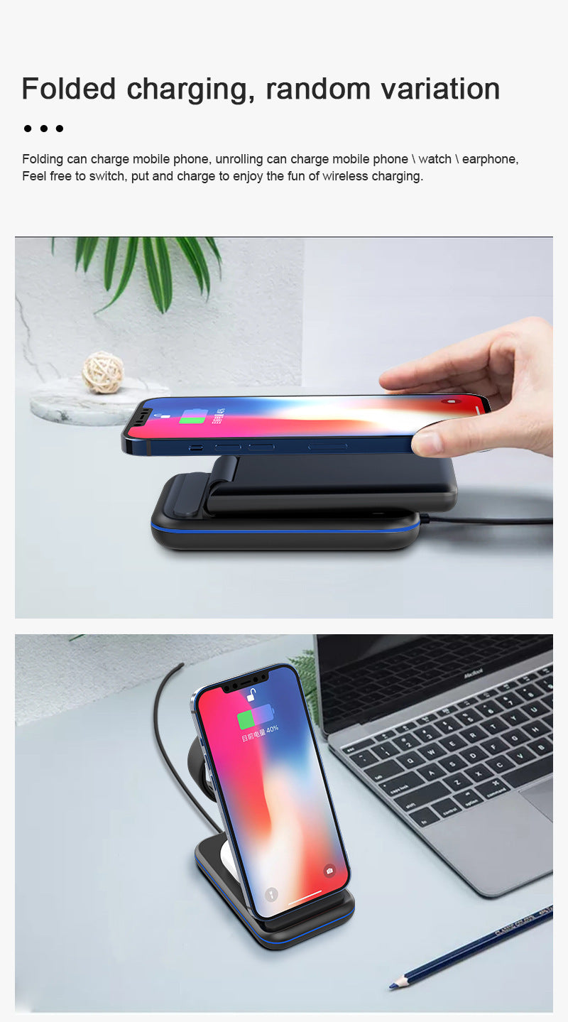 Folding 3-in-1 Wireless Charging Stand