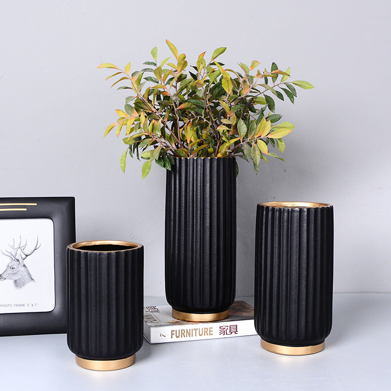 Black Ceramic Vase | Ceramic Vase Decor | Topsuper