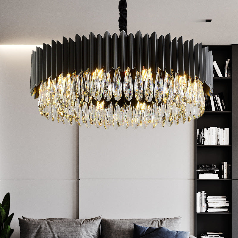 Modern Simple Black Crystal Lighting