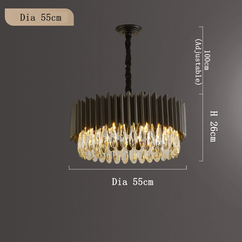 Modern Simple Black Crystal Lighting