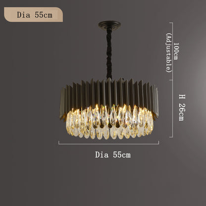 Modern Simple Black Crystal Lighting