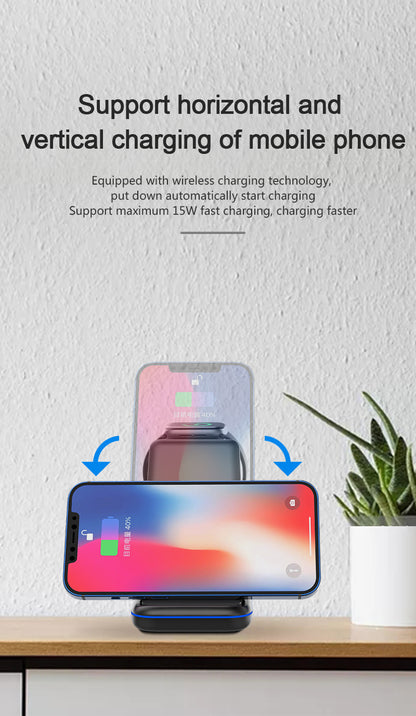 Wireless Charging Stand | 3 in 1 Charging Stand | Topsuper