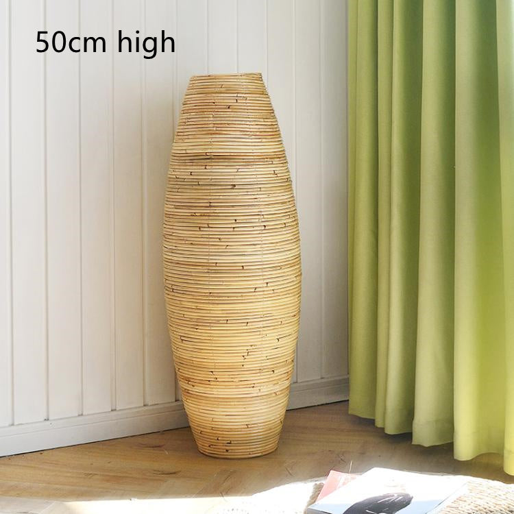 Indonesian Rattan Vase | Natural Color Rattan Vase | Topsuper