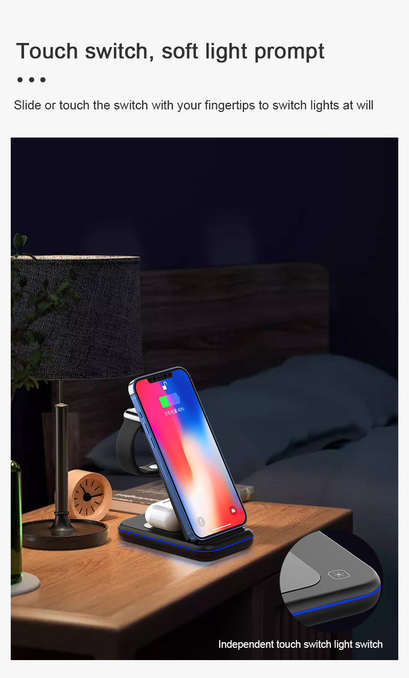 Folding 3-in-1 Wireless Charging Stand